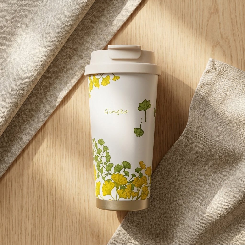 Mug Thermos Inox Botanical – Tasse Café Isotherme Design Floral | Oxford City - Librairie Oxford City
