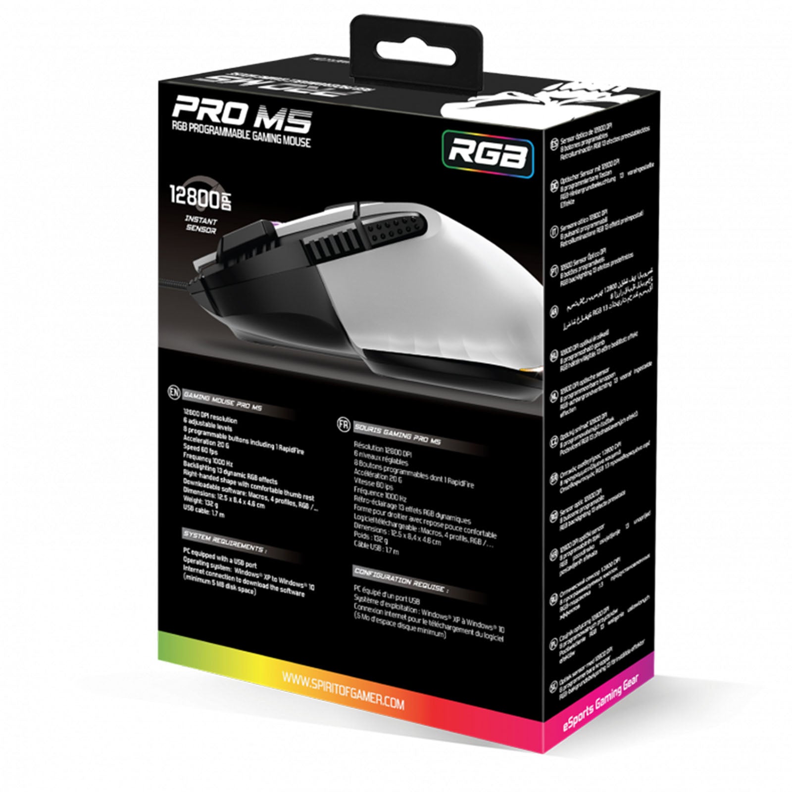 Souris PRO - M5 ARTIC RGB - Librairie Oxford City