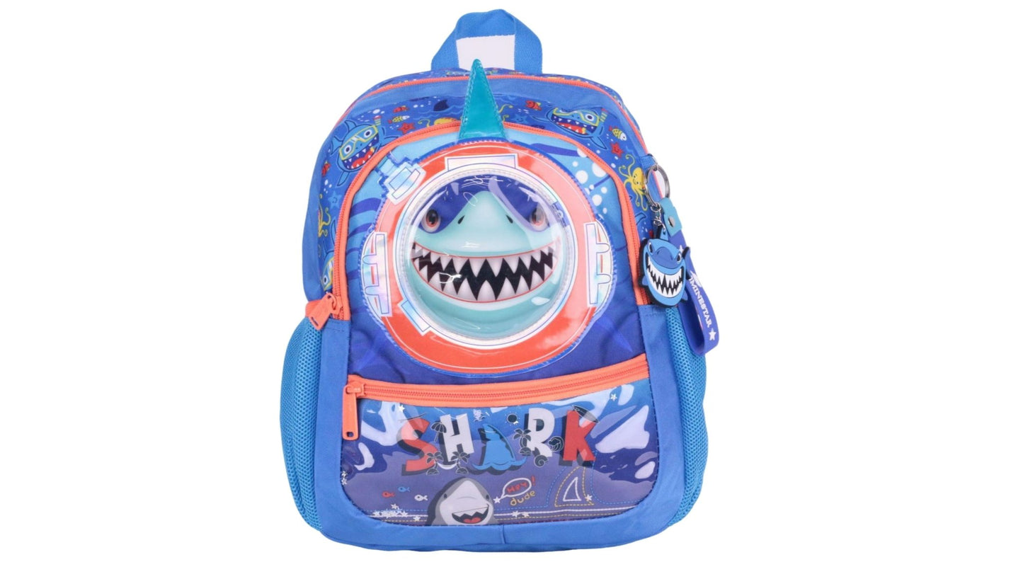 JasmineStar - Cartable Requin 3D Enfant Bleu & Orange - Librairie Oxford City