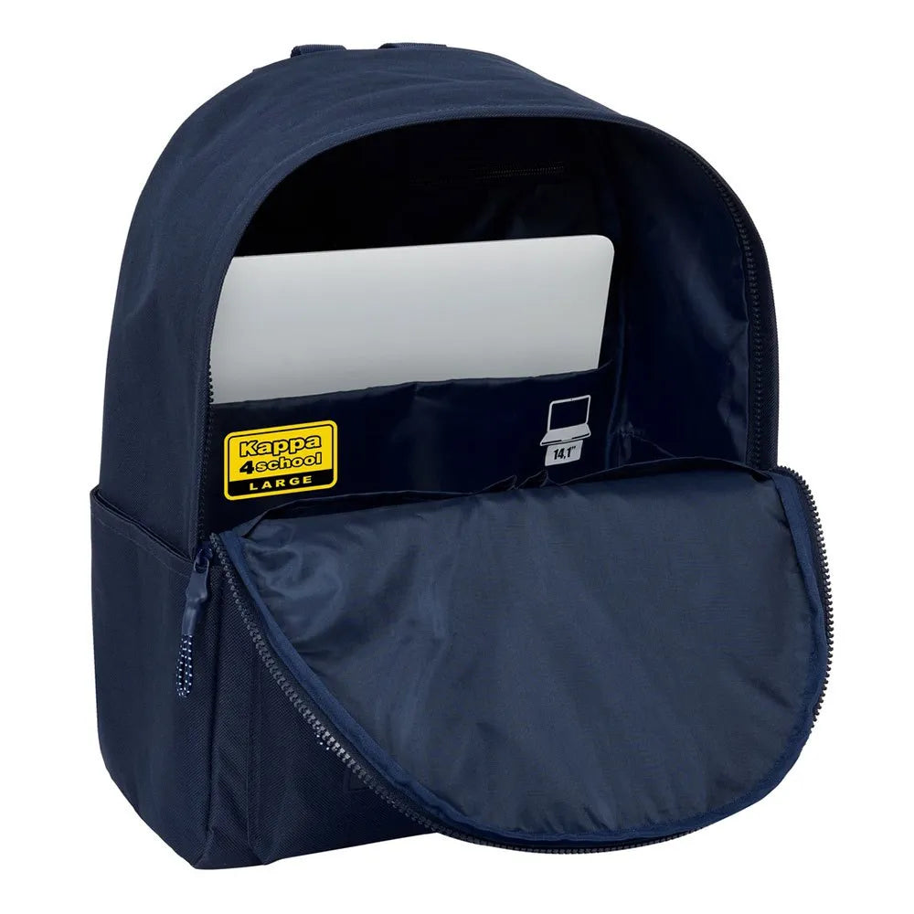 Sac à dos Kappa — Bleu, Compartiment Principal & Poche Avant Zippée