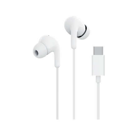 Xiaomi Type-C Earphones blancs avec connecteur USB-C et embouts intra-auriculaires