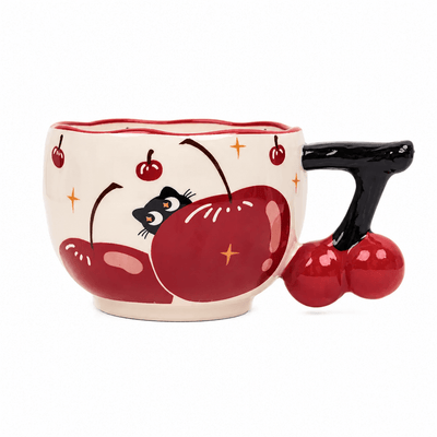 Mug Céramique Chat & Cerises — Anse Originale - Librairie Oxford City