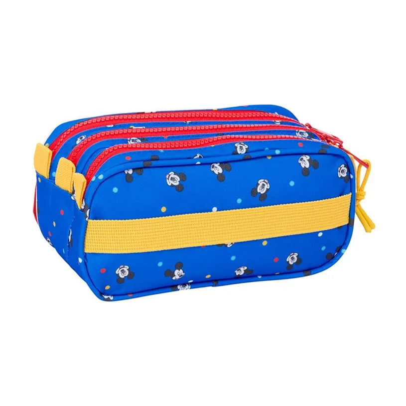 Trousse Safta Mickey Mouse 3 Compartiments — Rouge & Bleu