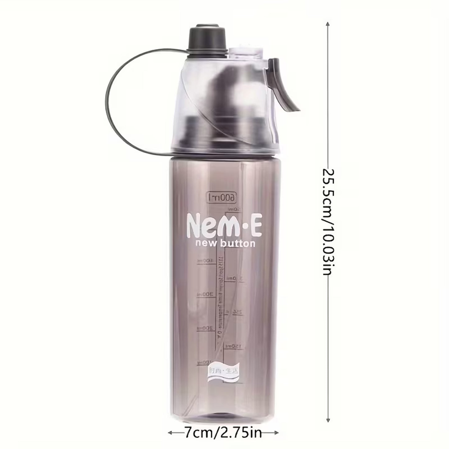 Nem•E - Gourde avec Spray et Paille 600ml