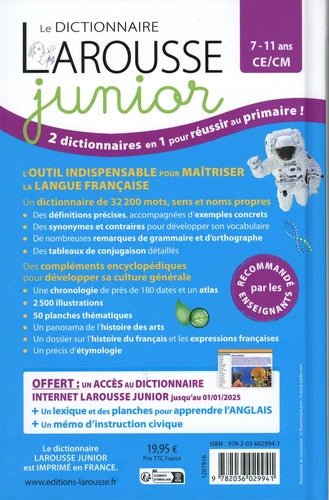 Le dictionnaire Larousse junior CE/CM - Librairie Oxford City