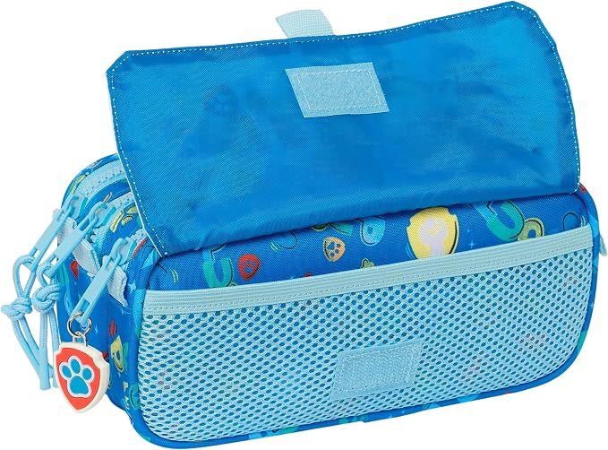Trousse Safta Paw Patrol 3 Compartiments — Bleu/Rouge