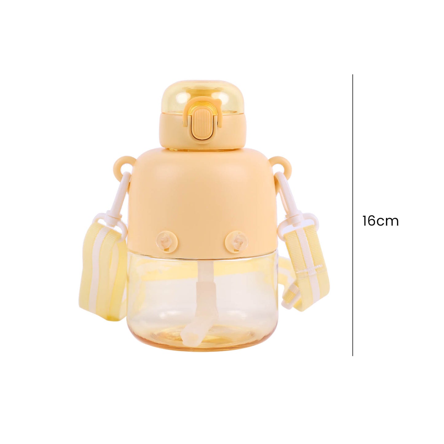 Gourde Enfant Robot avec Charm 16cm - Paille & Bandoulière