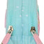 Trousse Joumma Bags Butterfly 2 Zips — Turquoise & Rose
