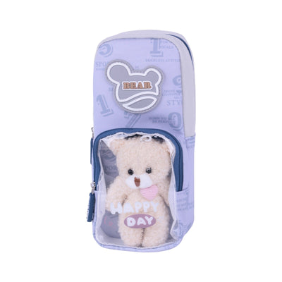 Trousse Bear avec Peluche — Poche Transparente Zippée - Librairie Oxford City