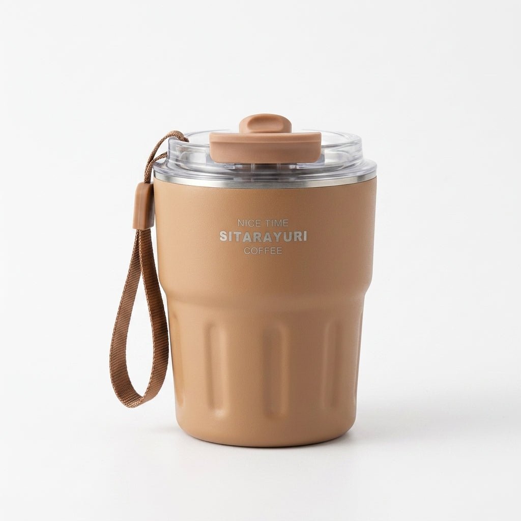 Tumbler Inox Sitarayuri Coffee – Tasse Isotherme à Emporter avec Dragonne | Oxford City - Librairie Oxford City