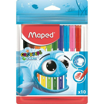 Pochette 10 Feutres Ocean Maped - Feutres Lavables Coloriage - Librairie Oxford City