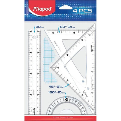 Maped - Kit de traçage 4 pièces 20 cm - Librairie Oxford City