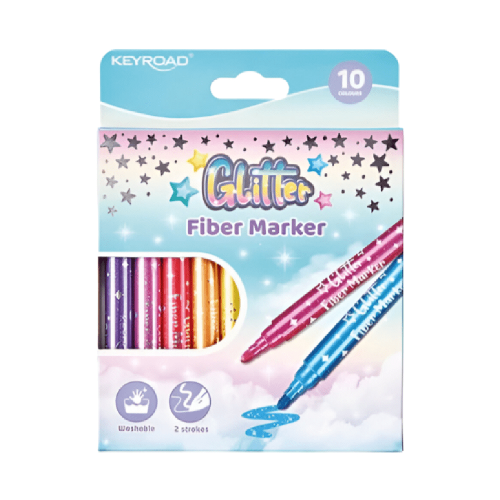 Keyroad - Pochette de 10 Feutres Glitter Lavables - Librairie Oxford City