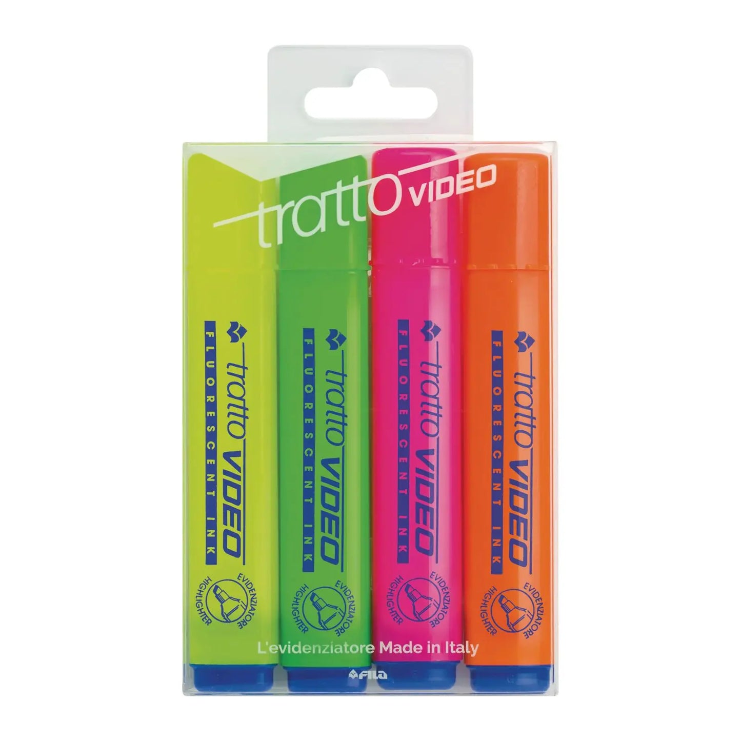 🖍️ Tratto Video – Coffret 4 Surligneurs Fluorescents - Librairie Oxford City