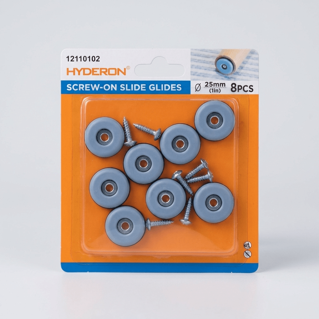 Hyderon Patins Glisseurs à Vis Ø25mm — Lot de 8 - Librairie Oxford City