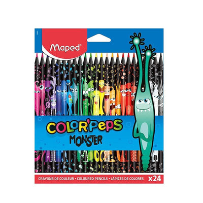 24 CRAYONS COUL MONSTER - Librairie Oxford City