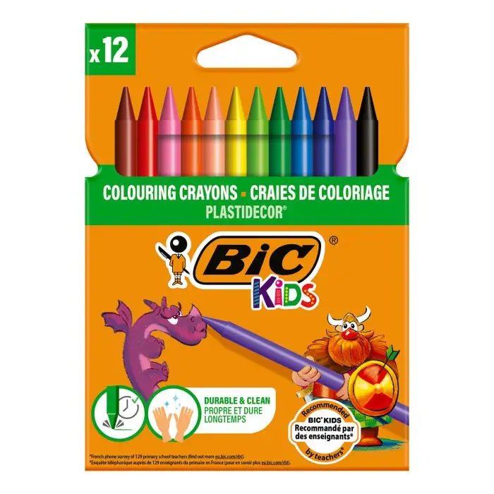 BIC Kids Plastidecor Craies de Coloriage - Librairie Oxford City