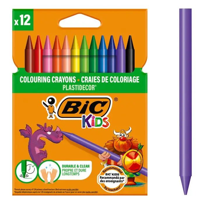 BIC Kids Plastidecor Craies de Coloriage - Librairie Oxford City