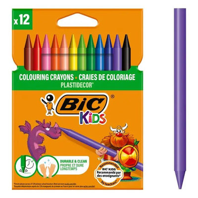BIC Kids Plastidecor Craies de Coloriage - Librairie Oxford City