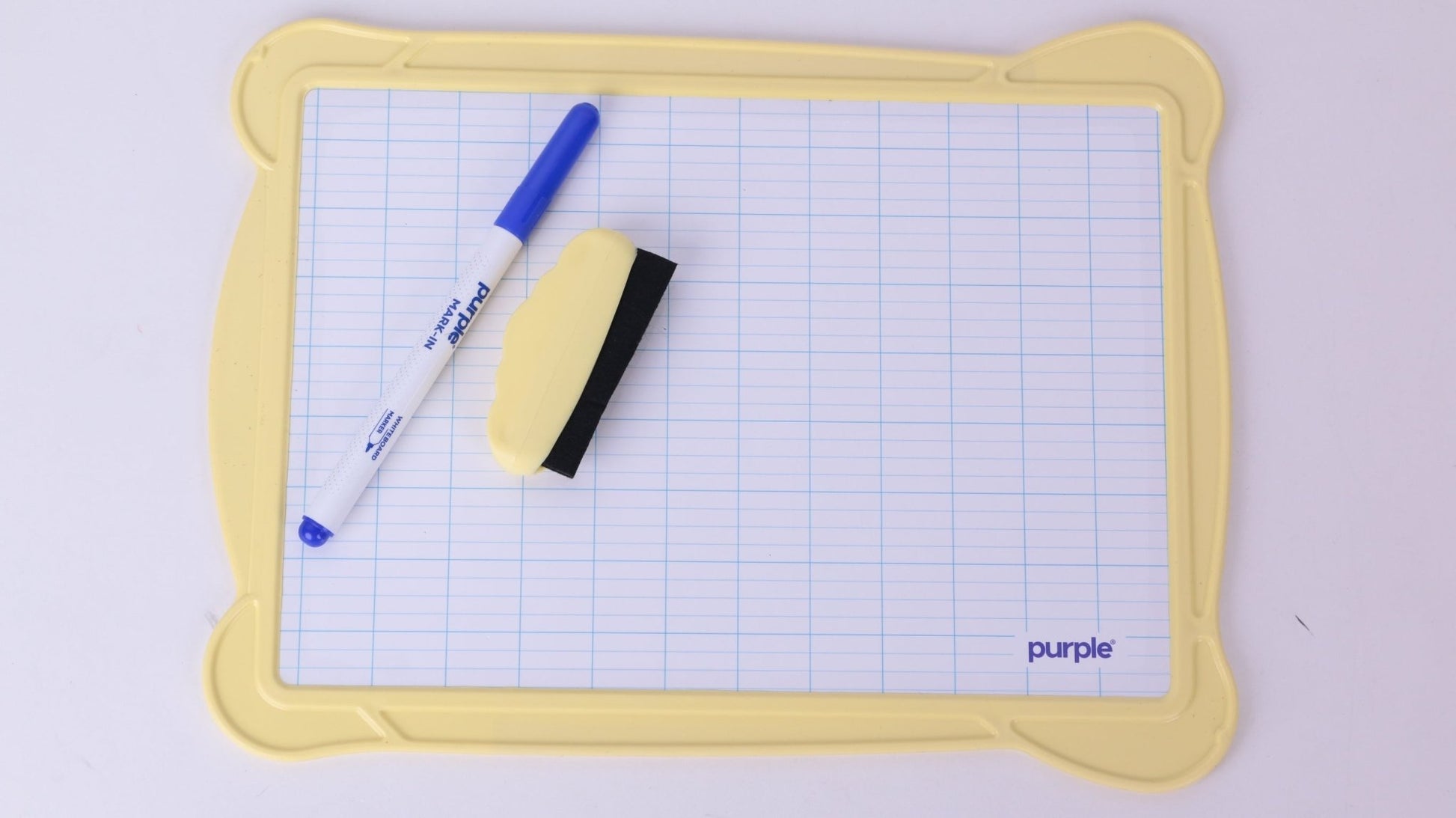 Ardoise Effaçable Purple avec Lignage Seyès — Pack Stylo + Brosse - Librairie Oxford City