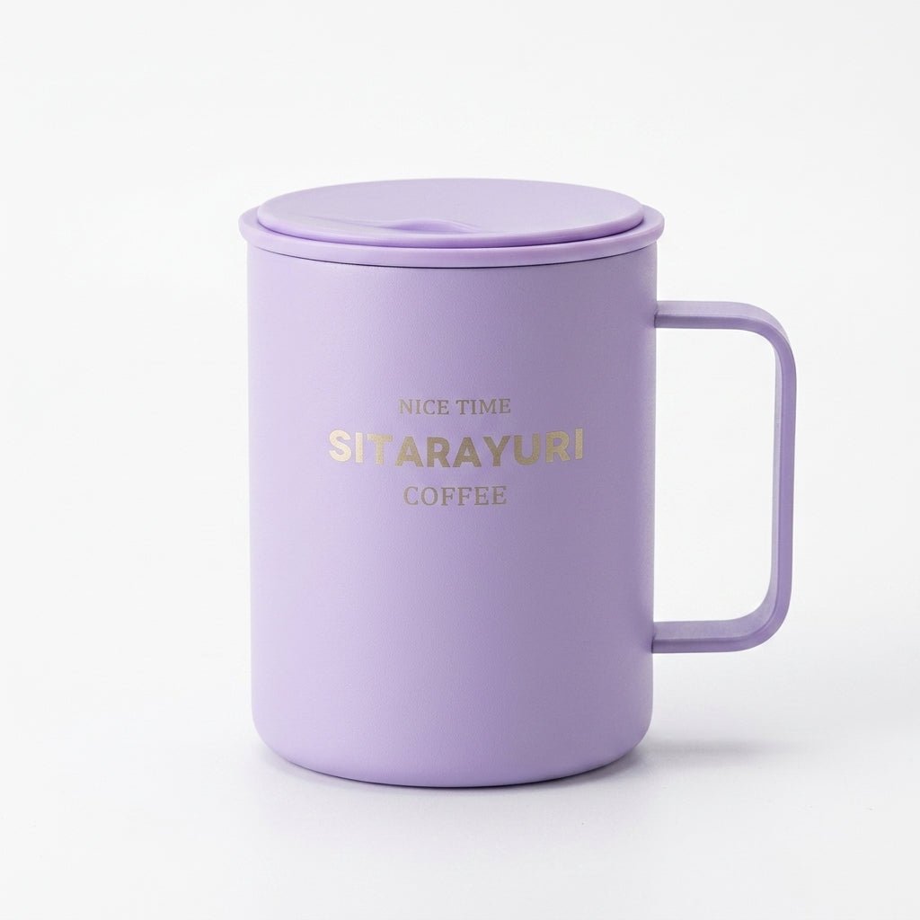 Mug Inox Sitarayuri Coffee – Tasse Isotherme avec Anse et Couvercle | Oxford City - Librairie Oxford City