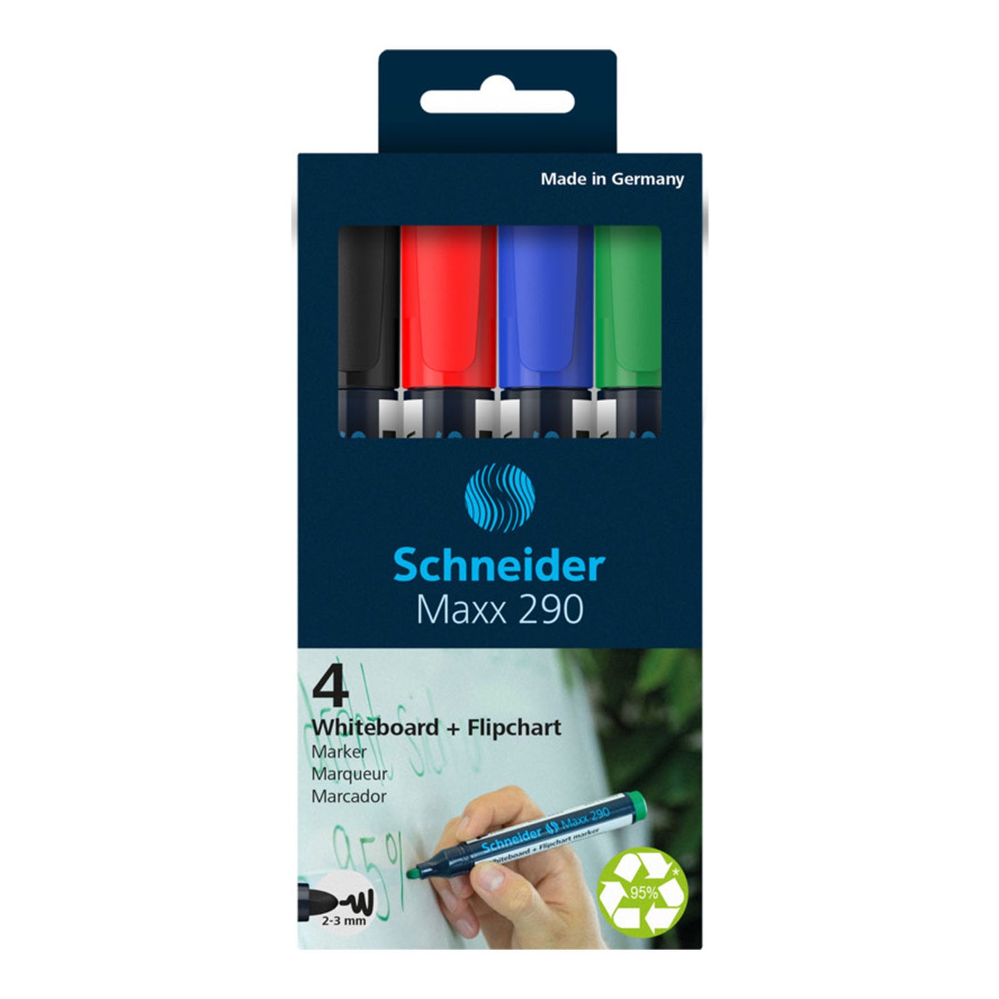 MARQUEUR POUR TABLEAU BLANC ET TABLEAU DE FEUILLET MAXX 290, PORTEFEUILLE DE 4 PIÈCES - Librairie Oxford City