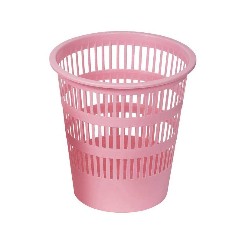 Faibo - Corbeille à Papier 12L Design Ajouré — Pastel Rose - Librairie Oxford City