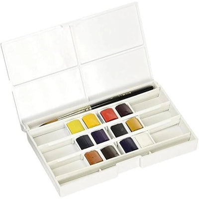 Boîte de Voyage – Aquarelle Fine Lefranc & Bourgeois – 12 Demi - Godets - Librairie Oxford City