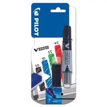 Marqueur pour tableau blanc Pilot V Board Master et recharge, pointe ronde de 6 mm, bleu - Librairie Oxford City