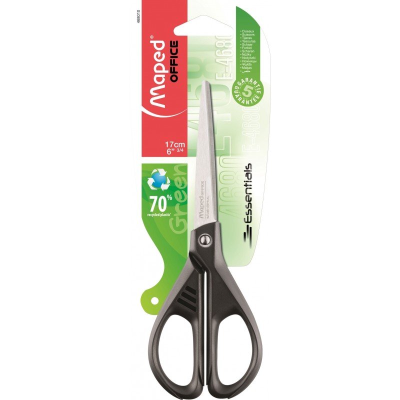 Maped – Ciseaux Essentials bureau 17 cm lames inox - Librairie Oxford City
