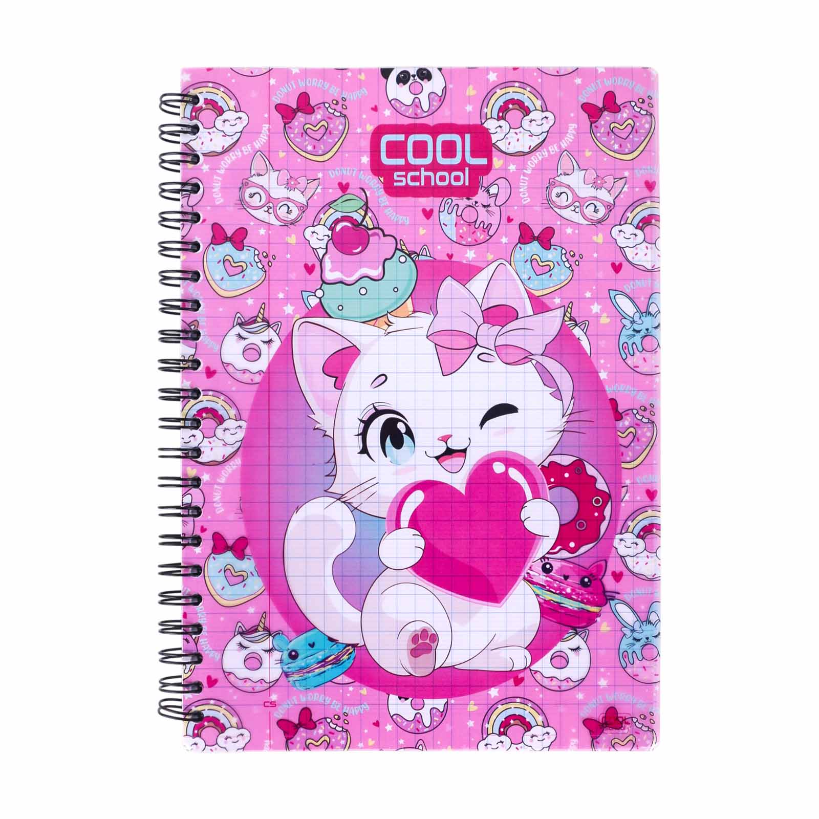 Cool School - Cahier à Spirale 200 Pages Grand Format 70g - Librairie Oxford City