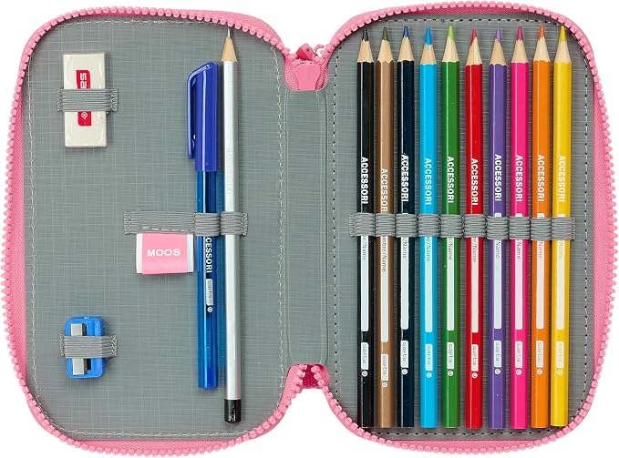 Trousse Plate Moos 28 Pièces — Rose, Bleu & Blanc
