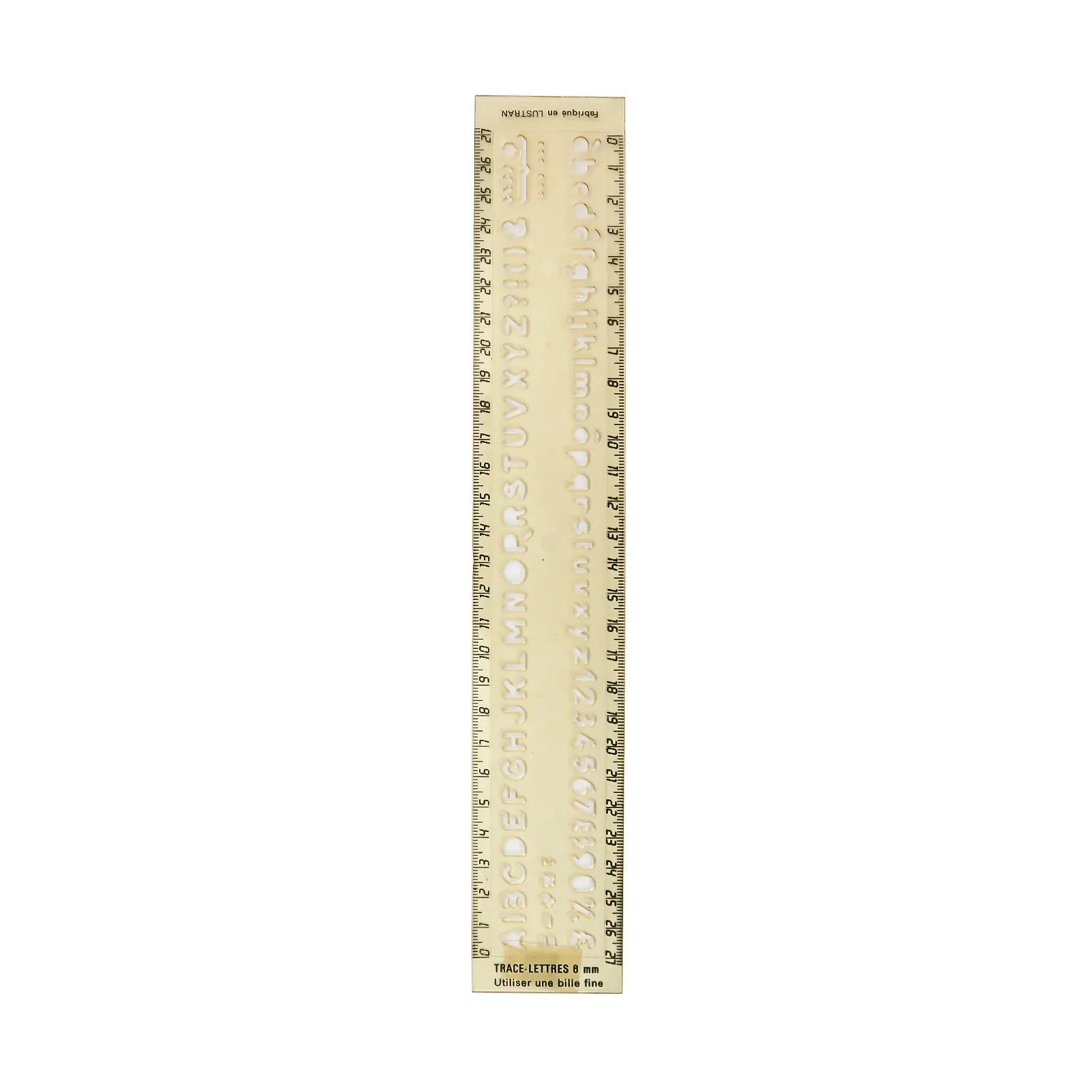 Trace - Lettres 8 mm – Règle Pochoir Alphabet et Chiffres - Librairie Oxford City