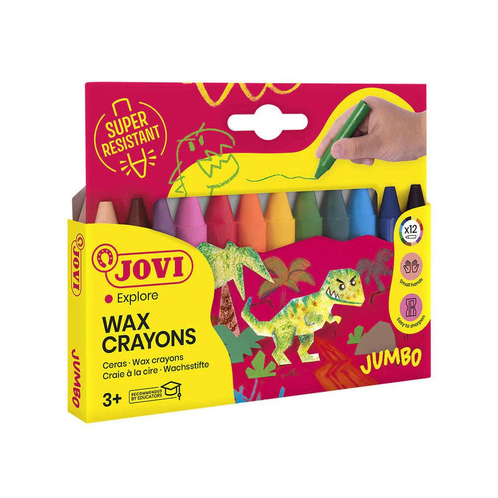 Crayon Cire Jumbo Jovi 12 Couleurs Maternelle - Librairie Oxford City