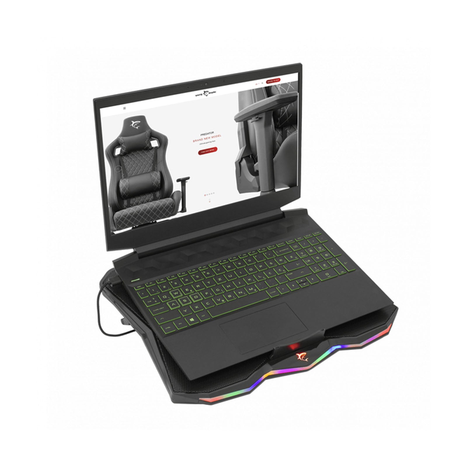 Refroidisseur Gaming White Shark GCP - 03 GLACIER RGB pour Pc portable 17.3" - Librairie Oxford City