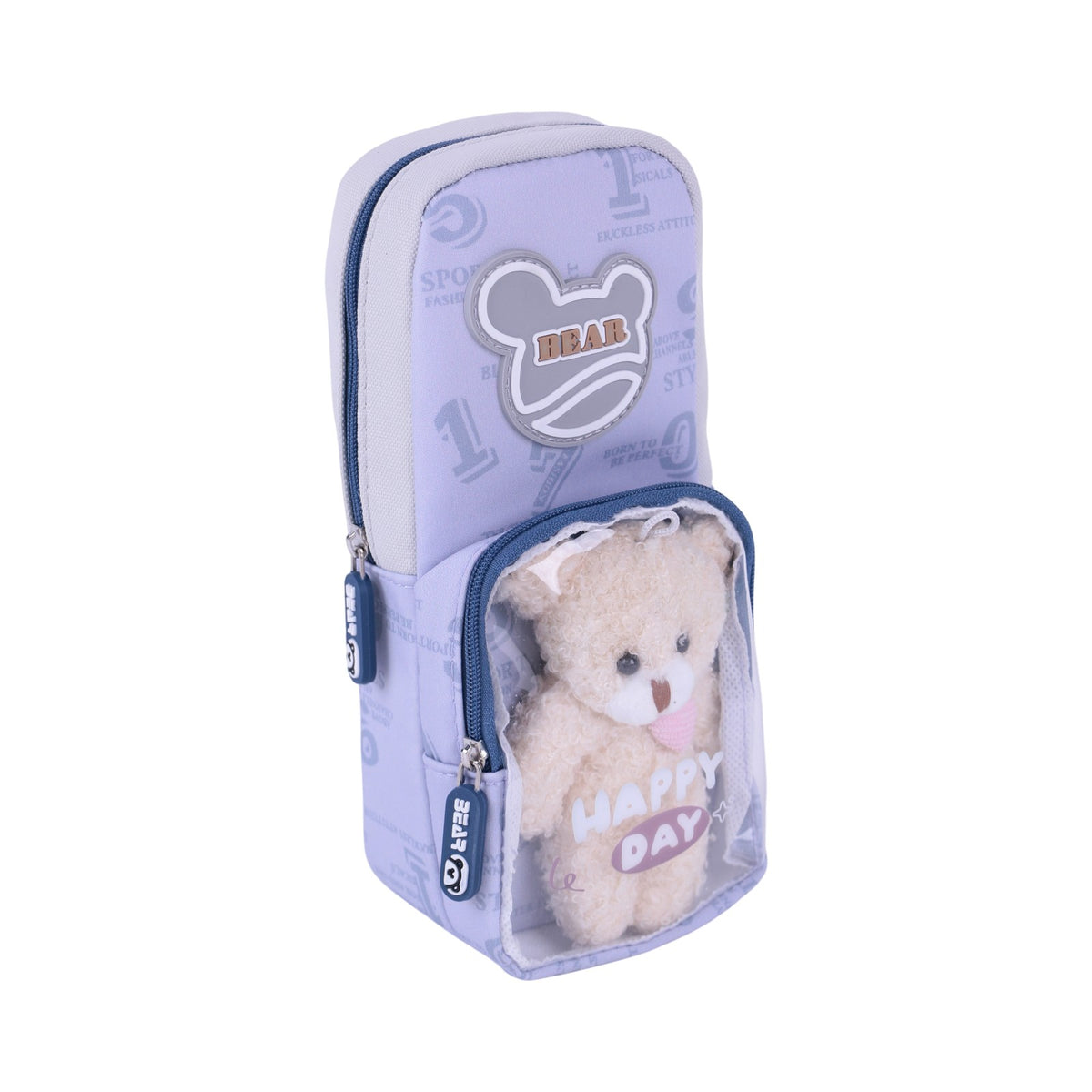 Trousse Bear avec Peluche — Poche Transparente Zippée - Librairie Oxford City