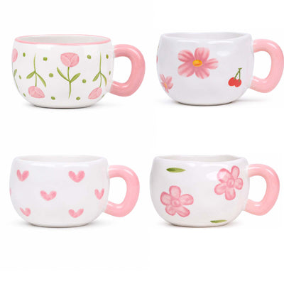 Mug en Céramique — Motif Floral Cerise - Librairie Oxford City
