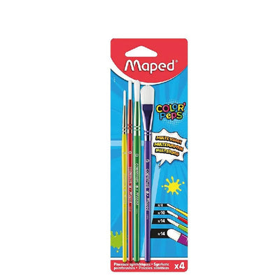 4 pinceaux synthetiques MAPED - Librairie Oxford City