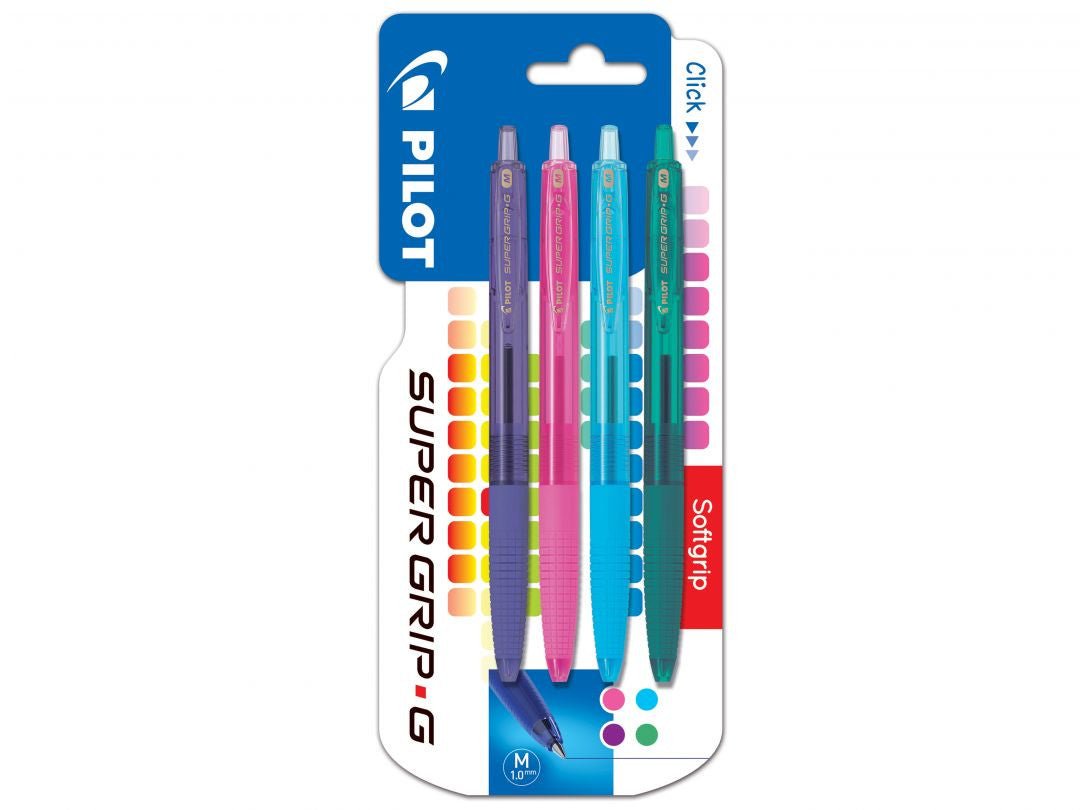 4 STYLO SUPER GRIP G RETRACTABLE 1.0 PILOT - Librairie Oxford City