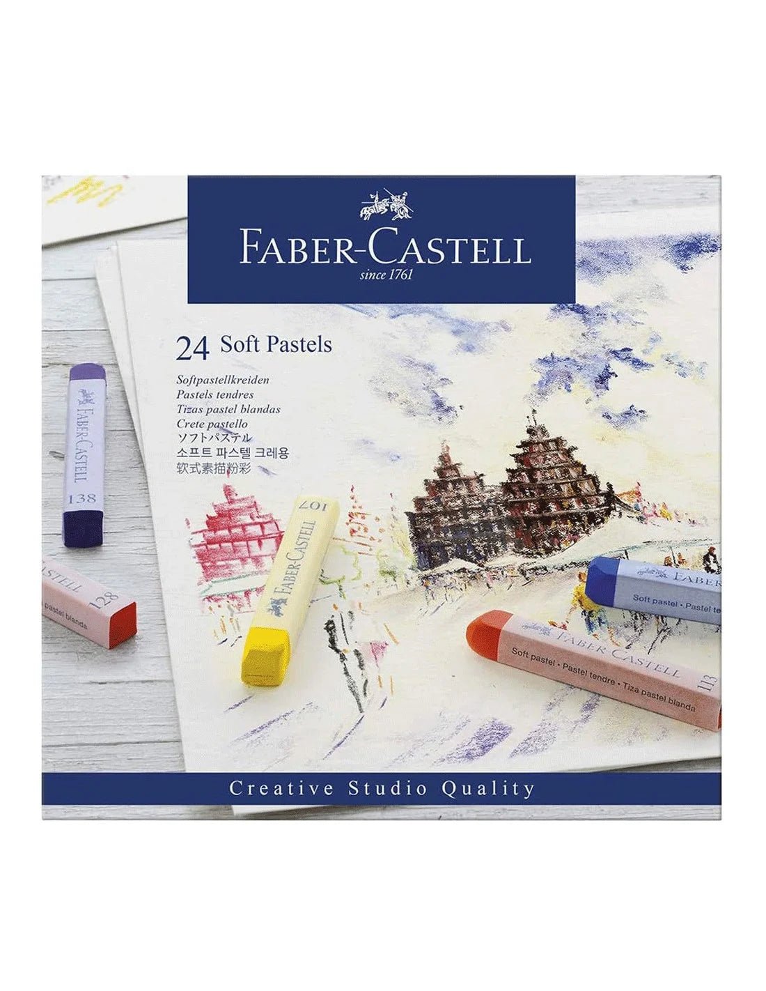 Set de 24 Pastels Tendres – Faber - Castell - Librairie Oxford City