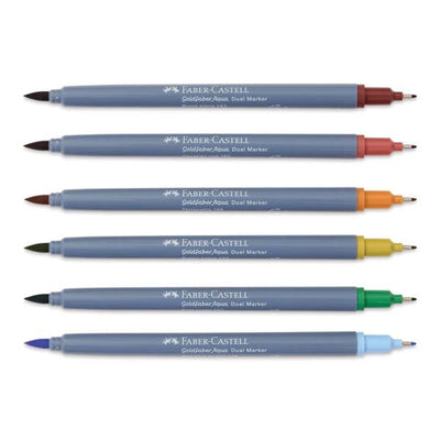 Set de 6 Feutres Aquarellables Goldfaber Aqua Double Pointe – Tuscany – Faber - Castell - Librairie Oxford City