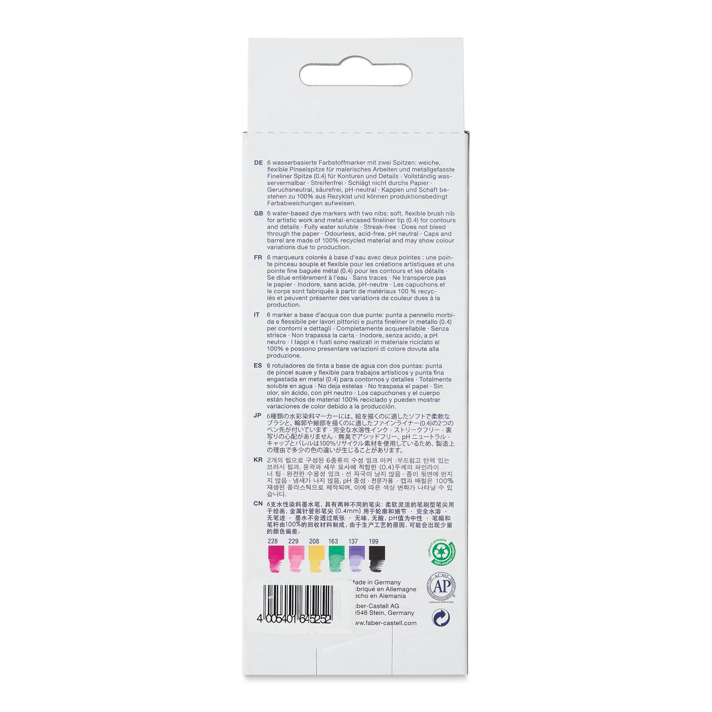 Set de 6 Feutres Aquarellables Goldfaber Aqua Double Pointe – Graffiti – Faber-Castell