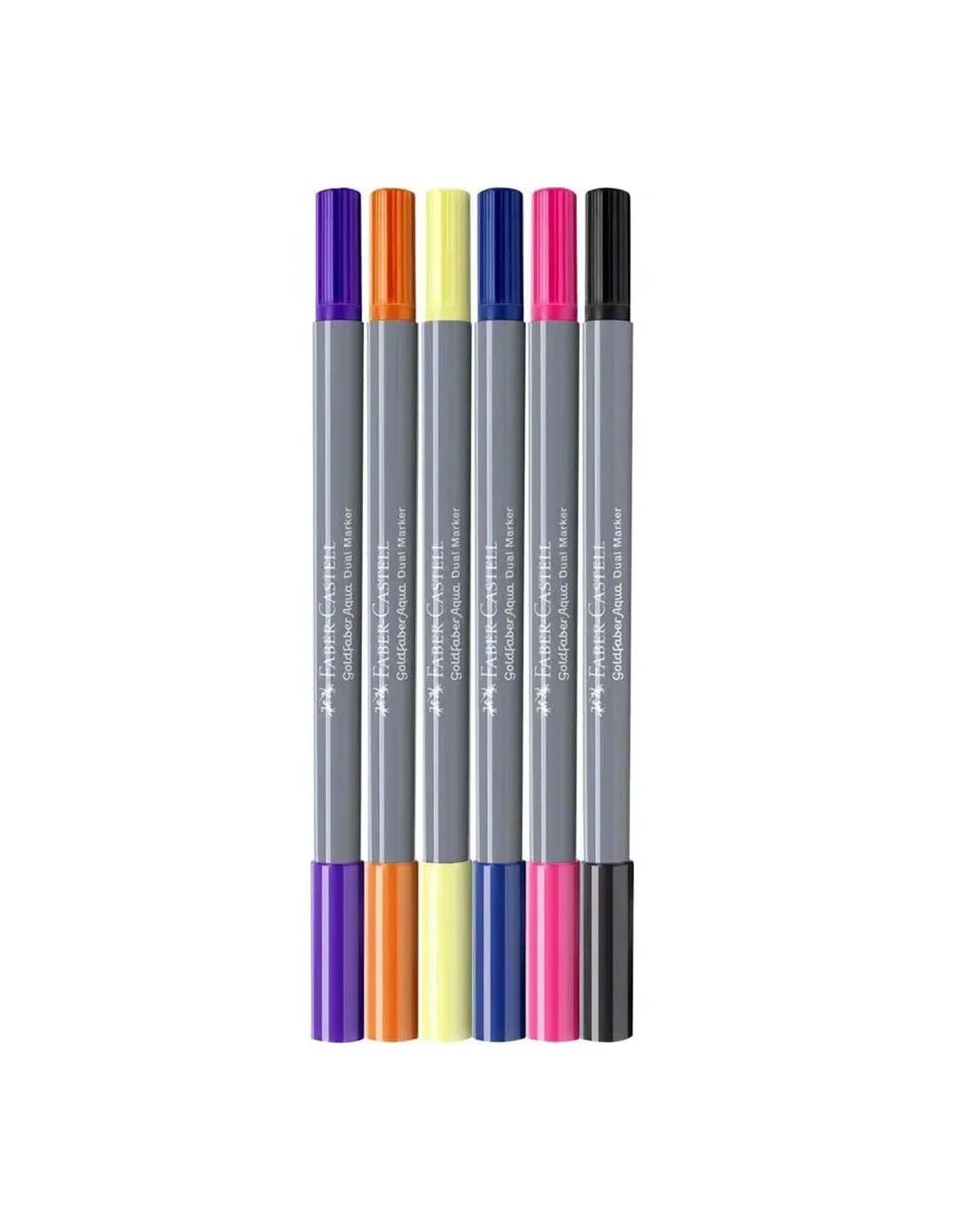 Set de 6 Feutres Aquarellables Goldfaber Aqua Double Pointe – Fantasy – Faber - Castell - Librairie Oxford City