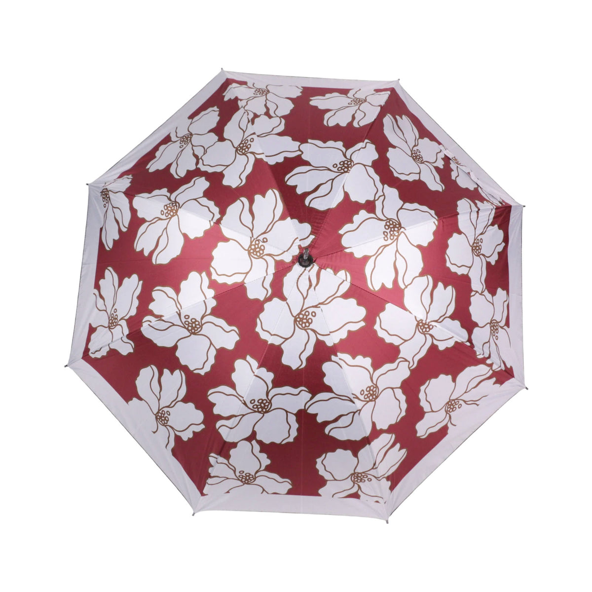 Parapluie Adulte à Motif Floral — Bleu, Blanc & Rouge