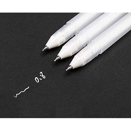 Keep Smiling - Lot de 3 Stylos Gel Blanc 0.8mm - Librairie Oxford City