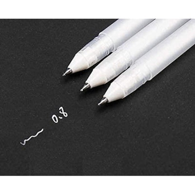 Keep Smiling - Lot de 3 Stylos Gel Blanc 0.8mm - Librairie Oxford City