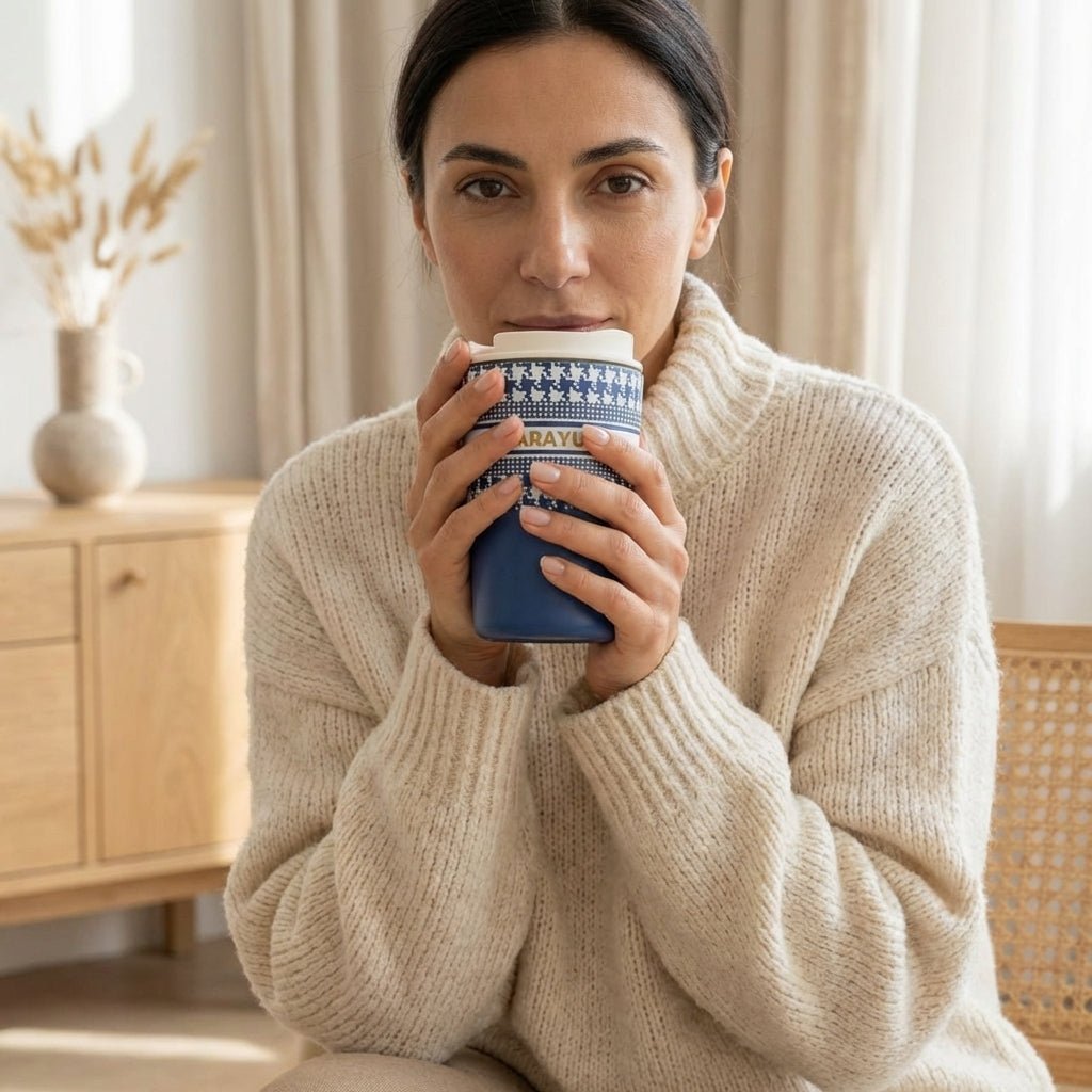 Mug Thermos Inox Sitarayuri – Tasse Café Isotherme Design Imprimé | Oxford City - Librairie Oxford City