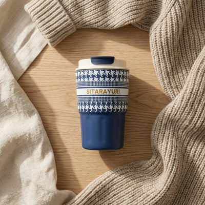Mug Thermos Inox Sitarayuri – Tasse Café Isotherme Design Imprimé | Oxford City - Librairie Oxford City