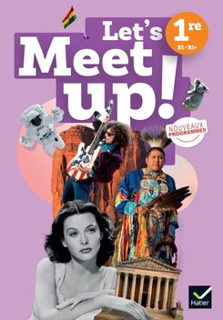 Manuel Let's Meet Up! Anglais 1re couverture violet et orange, édition Hatier 2026