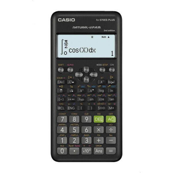 Calculatrice Scientifique CASIO Fx - 570ES PLUS - 2 - Noir (FX - 570ESPLUS - V2) - Librairie Oxford City